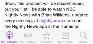 NBC Nightly News discontinued